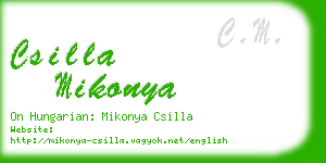 csilla mikonya business card